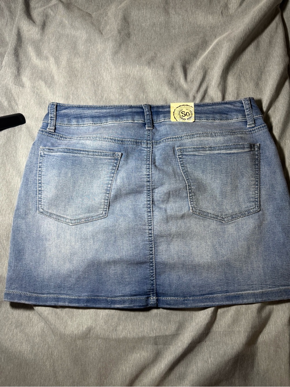 SO Faded Blue Denim Mini Skirt